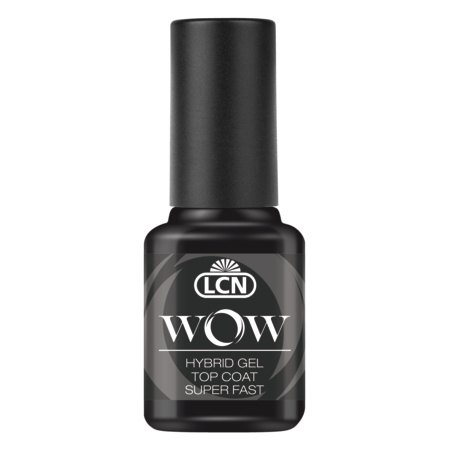 LCN WOW Hybrid Gel Top Coat bottle with black cap