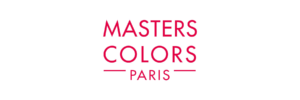 Masters Colors Paris brand logo in pink-red typography on white background with two horizontal lines around PARIS